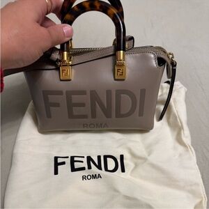 Bundle reserved Fendi Gray Mini Bag with Tortoiseshell Handles
